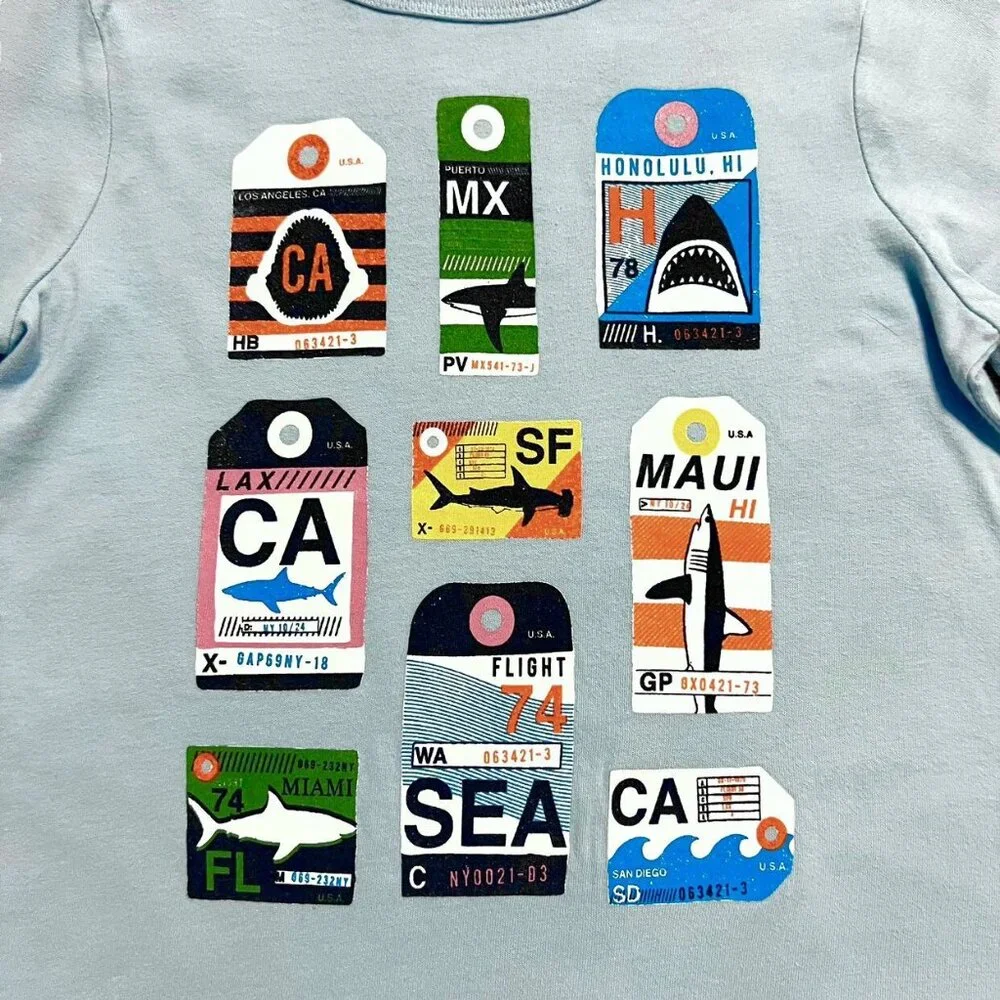 Gap Kids XS Travel Graphic Tee Shirt
